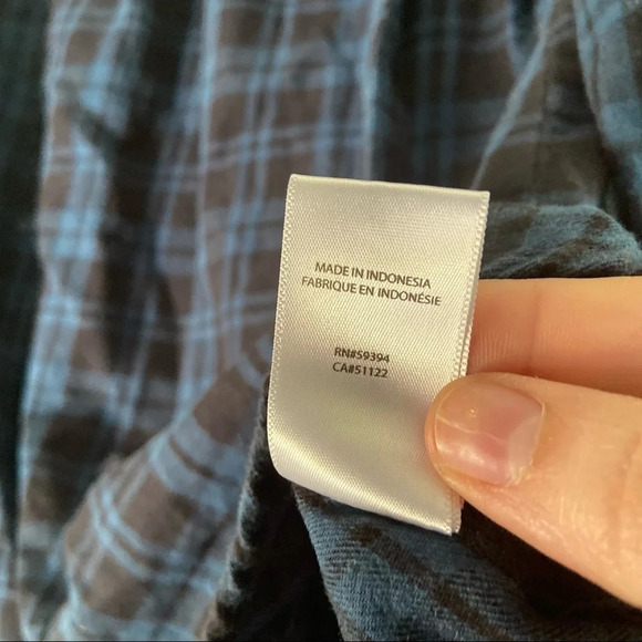 Boho Chic Gingham Top Oversize Plaid Ruffle Flannel Size Small Off The Shoulder - Picture 8 of 10